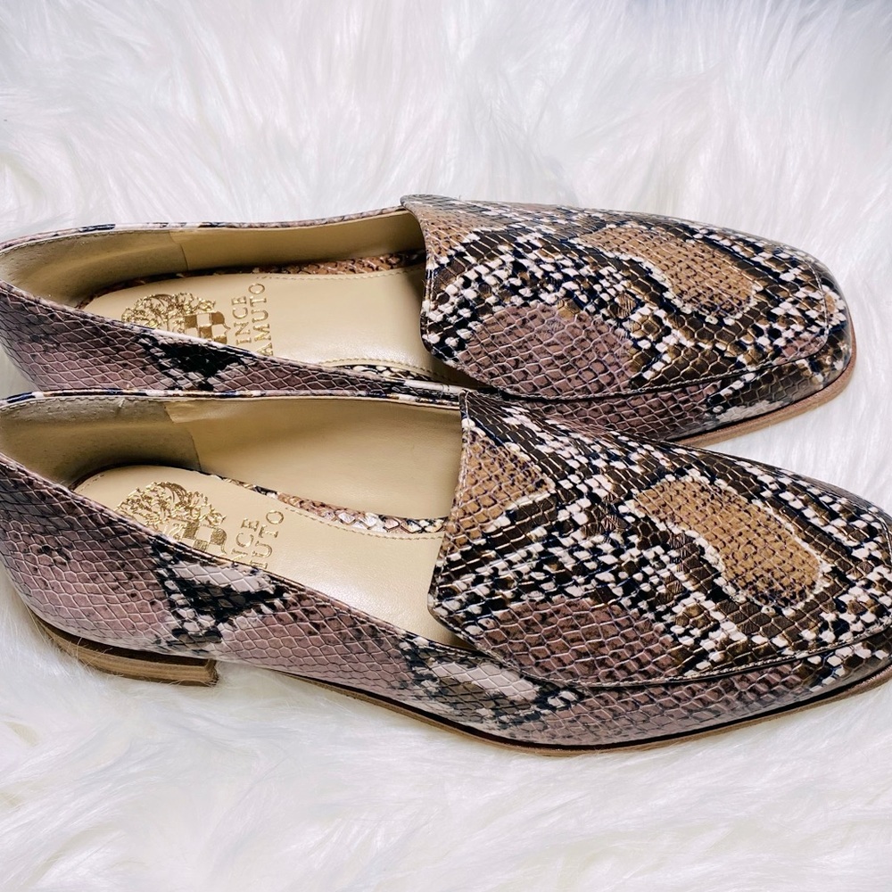 Vince Camuto Snake Print Loafers in Brown, Tan, Black, Cream - Picture 3 of 4